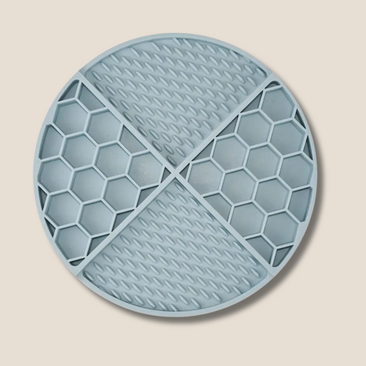 Silicone Textured Dog Lick Mat for Anxiety Relief & Slow Feeding – Enrichment Treat Dispensing Mat (Non-Slip, Dishwasher-Safe, Light Blue)