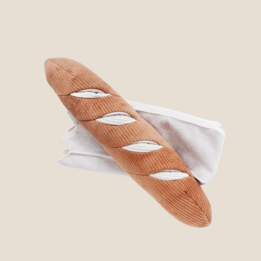 Interactive Baguette Snuffle Dog Enrichment Toy - Nosework for Mental Stimulation (Washable, M/L)