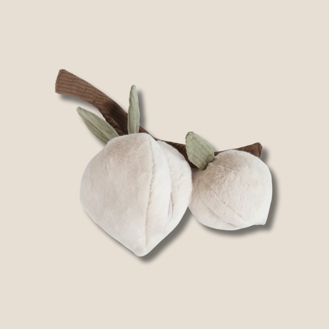 Interactive Two Peaches Snuffle Dog Enrichment Toy - Nosework for Mental Stimulation (Washable, M/L)