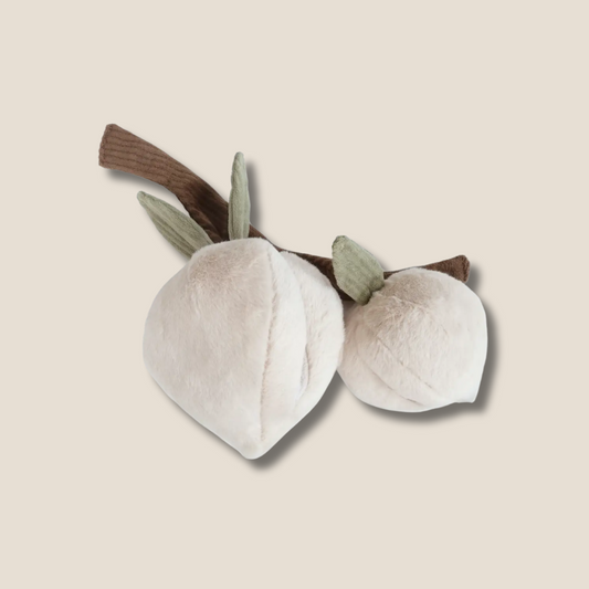 Interactive Two Peaches Snuffle Dog Enrichment Toy - Nosework for Mental Stimulation (Washable, M/L)