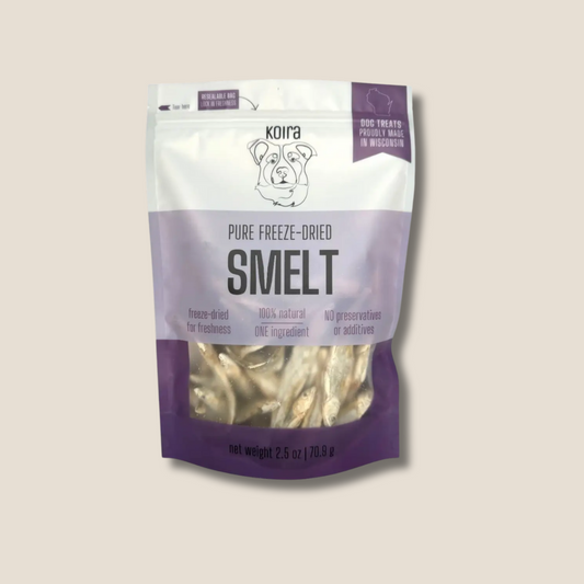 Freeze-Dried Smelt – Lean High-Protein Training Treats for All Dogs (Single-Ingredient, Grain-Free, Low-Fat)