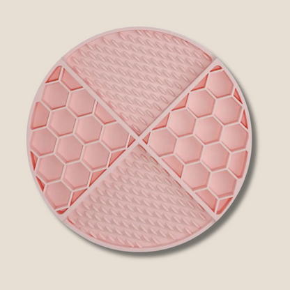 Silicone Textured Dog Lick Mat for Anxiety Relief & Slow Feeding – Enrichment Treat Dispensing Mat (Non-Slip, Dishwasher-Safe, Light Pink)