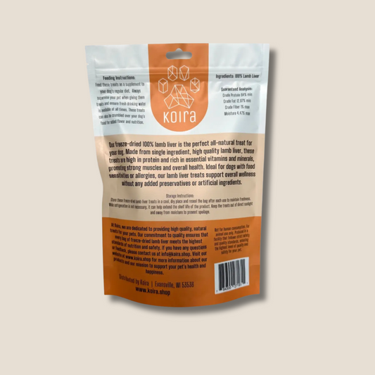 Freeze-Dried Lamb Liver – Lean High-Protein Training Treats for All Dogs (Single-Ingredient, Grain-Free, Low-Fat)