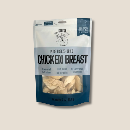 Freeze-Dried Chicken Breast – Lean High-Protein Training Treats for All Dogs (Single-Ingredient, Grain-Free, Low-Fat)