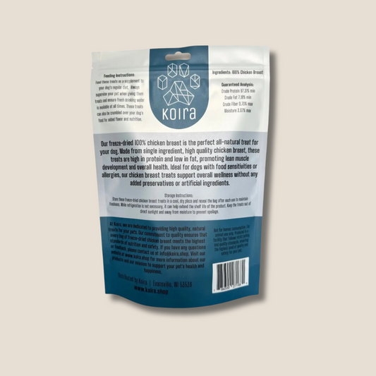 Freeze-Dried Chicken Breast – Lean High-Protein Training Treats for All Dogs (Single-Ingredient, Grain-Free, Low-Fat)