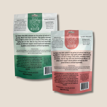 Taste Test Treat Duo - Freeze-Dried Minnows & Salmon – Lean High-Protein Training Treats for All Dogs (Single-Ingredient, Grain-Free, Low-Fat)
