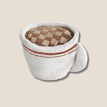 Interactive Espresso Cup Dog Enrichment Toy - Nosework for Mental Stimulation (Washable, S/M)