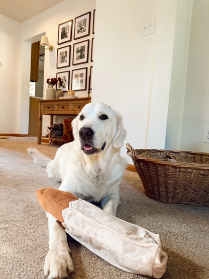 Interactive Baguette Snuffle Dog Enrichment Toy - Nosework for Mental Stimulation (Washable, M/L)
