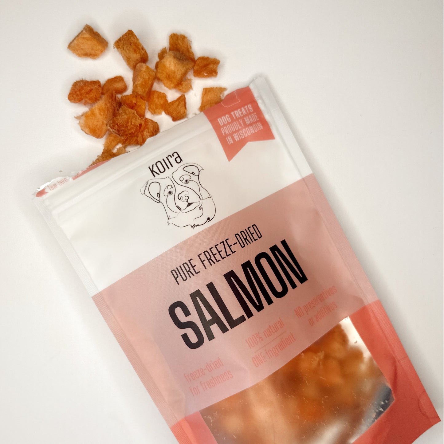 Freeze-Dried Salmon – Lean High-Protein Training Treats for All Dogs (Single-Ingredient, Grain-Free, Low-Fat)