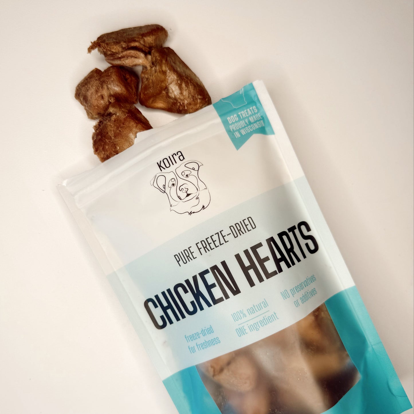 Freeze-Dried Chicken Hearts – Lean High-Protein Training Treats for All Dogs (Single-Ingredient, Grain-Free, Low-Fat)